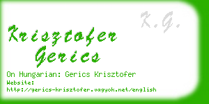 krisztofer gerics business card